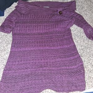 Maurices Plum Cowl Neck Sweater